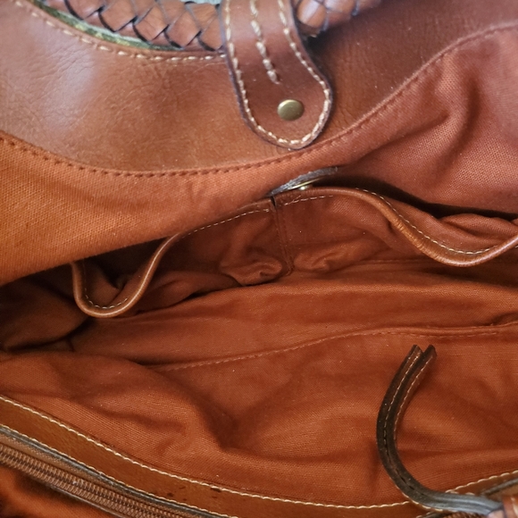 Fossil Canvas And Leather Tropical Handbag - Picture 12 of 16